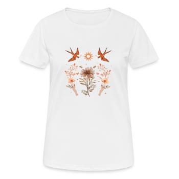 Bohemian Wildflowers - Women's Breathable T-Shirt - white - Front - AI Model Female 172 dark (172cm)