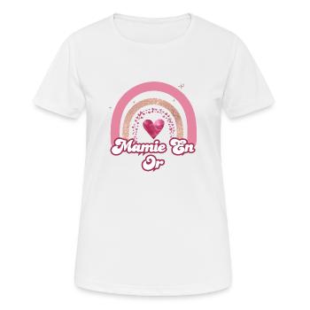 Rose Rainbow Gold Granny - Granny Geschenk - Frauen T-Shirt atmungsaktiv - Weiß - Vorne - AI Model Female 172 dark (172cm)