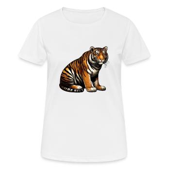 Tiger On the Move - Women's Breathable T-Shirt - white - Front - AI Model Female 172 dark (172cm)