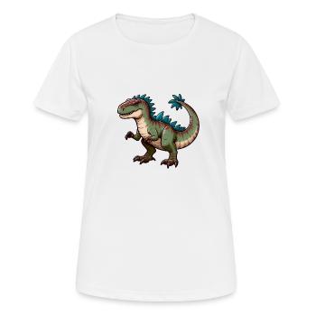 Dinosaure Kawaii Dinosaure Mignon - T-shirt respirant Femme - blanc - Devant - AI Model Female 172 dark (172cm)