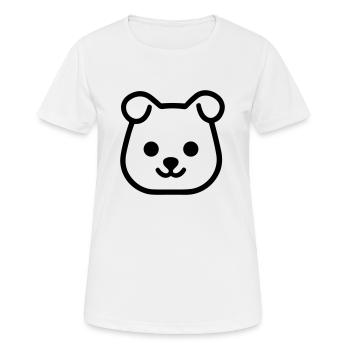 Chien - T-shirt respirant Femme - blanc - Devant - AI Model Female 172 dark (172cm)