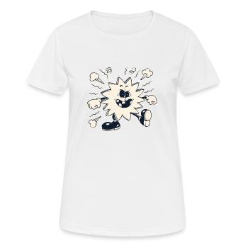 Aus dem Gleichgewicht geratene Sonne - Frauen T-Shirt atmungsaktiv - Weiß - Vorne - AI Model Female 172 dark (172cm)
