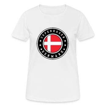 Kopenhagen, Dänemark - Frauen T-Shirt atmungsaktiv - Weiß - Vorne - AI Model Female 172 dark (172cm)