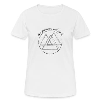 Montagnes / Panoramas et snacks - T-shirt respirant Femme - blanc - Devant - AI Model Female 172 dark (172cm)