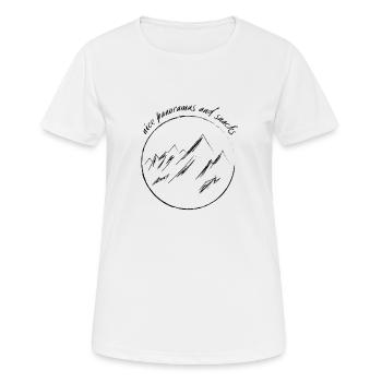Montagnes / Panoramas et snacks - T-shirt respirant Femme - blanc - Devant - AI Model Female 172 dark (172cm)