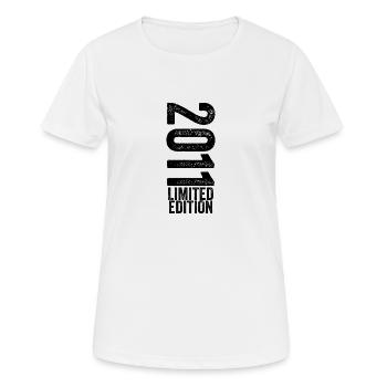 2011 Jubiläumsgeschenk 2011 Limited Edition 2011 - Frauen T-Shirt atmungsaktiv - Weiß - Vorne - AI Model Female 172 dark (172cm)
