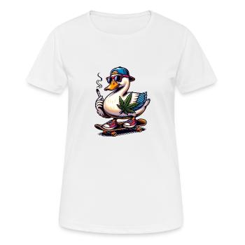 Canard extrêmement cool - T-shirt respirant Femme - blanc - Devant - AI Model Female 172 dark (172cm)