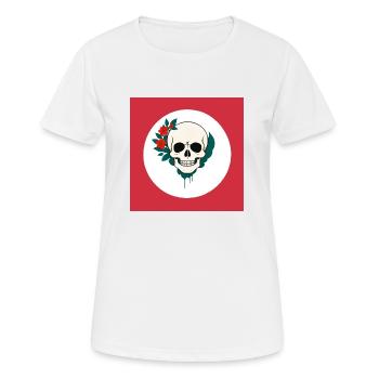 Flower Power - Frauen T-Shirt atmungsaktiv - Weiß - Vorne - AI Model Female 172 dark (172cm)