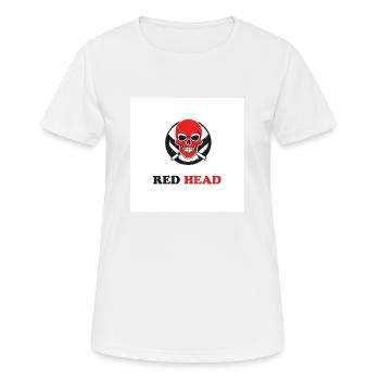 Roter Kopf - Frauen T-Shirt atmungsaktiv - Weiß - Vorne - AI Model Female 172 dark (172cm)
