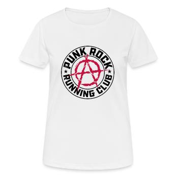 Punk Rock Running Club - Women's Breathable T-Shirt - white - Front - AI Model Female 172 dark (172cm)