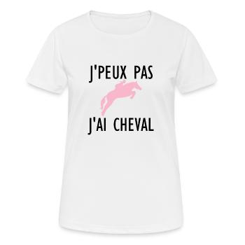 I can't I have Horse f - Women's Breathable T-Shirt - white - Front - AI Model Female 172 dark (172cm)