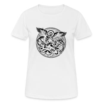 Archangel Saint Religion God Angel Faith Michael - Women's Breathable T-Shirt - white - Front - AI Model Female 172 dark (172cm)