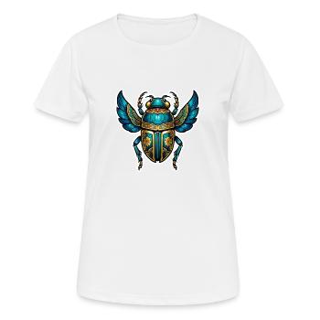 Scarabée Néo Traditionnel - T-shirt respirant Femme - blanc - Devant - AI Model Female 172 dark (172cm)