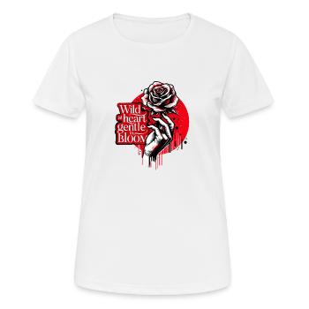 Wild at Heart, Gentle in Bloom - Women's Breathable T-Shirt - white - Front - AI Model Female 172 dark (172cm)