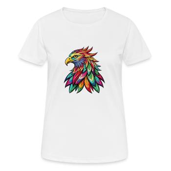 Aigle coloré - T-shirt respirant Femme - blanc - Devant - AI Model Female 172 dark (172cm)