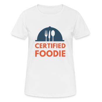certified food lover food foodie - Women's Breathable T-Shirt - white - Front - AI Model Female 172 dark (172cm)