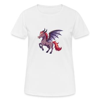 Cheval démoniaque - Vilain et mignon - T-shirt respirant Femme - blanc - Devant - AI Model Female 172 dark (172cm)