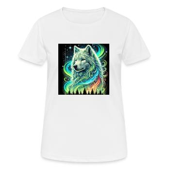 Aurora Wolf - Frauen T-Shirt atmungsaktiv - Weiß - Vorne - AI Model Female 172 dark (172cm)