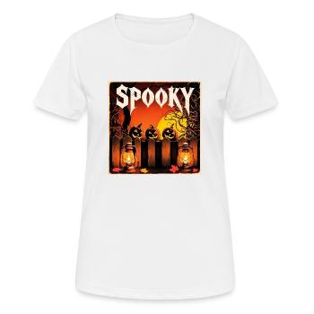 citrouilles et lanternes effrayantes d’Halloween - T-shirt respirant Femme - blanc - Devant - AI Model Female 172 dark (172cm)