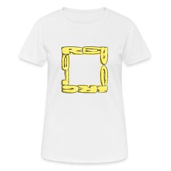 Rotes Quadrat - Frauen T-Shirt atmungsaktiv - Weiß - Vorne - AI Model Female 172 dark (172cm)