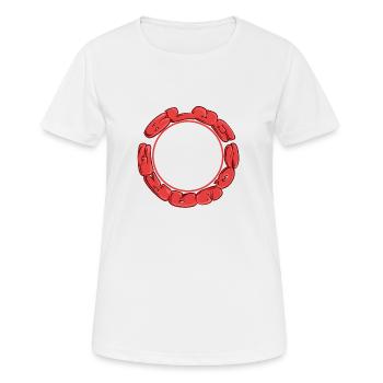 Blaues Quadrat - Frauen T-Shirt atmungsaktiv - Weiß - Vorne - AI Model Female 172 dark (172cm)