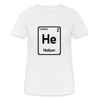 Periodisches Element Helium - Frauen T-Shirt atmungsaktiv - Weiß - Vorne - AI Model Female 172 dark (172cm)
