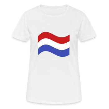 Drapeau néerlandais - T-shirt respirant Femme - blanc - Devant - AI Model Female 172 dark (172cm)