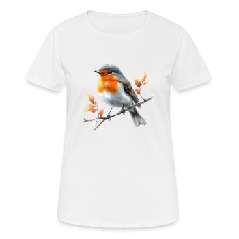 Rouge Gorge - T-shirt respirant Femme - blanc - Devant - AI Model Female 172 dark (172cm)