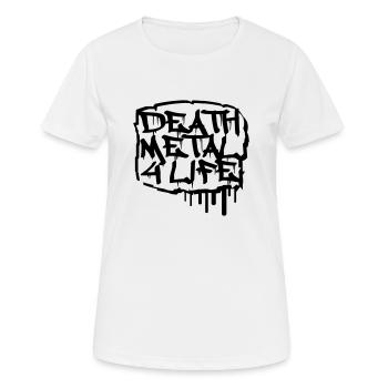 Heavy Death Metal 4 Life Hard Rock Cool Graffiti - T-shirt respirant Femme - blanc - Devant - AI Model Female 172 dark (172cm)