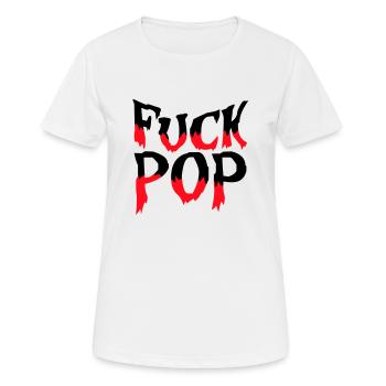 Fuck Pop Charts Musik Heavy Metal Hard Rock Liebe - Frauen T-Shirt atmungsaktiv - Weiß - Vorne - AI Model Female 172 dark (172cm)