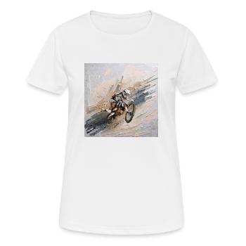 Motocross Design Enduro / Gift Idea T-Shirt - Women's Breathable T-Shirt - white - Front - AI Model Female 172 dark (172cm)