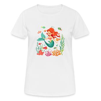 Le mythe de la sirène - T-shirt respirant Femme - blanc - Devant - AI Model Female 172 dark (172cm)