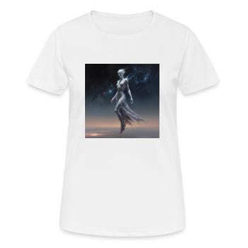 Interstellarer Wanderer - Frauen T-Shirt atmungsaktiv - Weiß - Vorne - AI Model Female 172 dark (172cm)