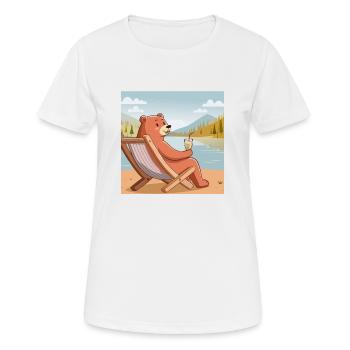 Gönn dir ne Auszeit - Frauen T-Shirt atmungsaktiv - Weiß - Vorne - AI Model Female 172 dark (172cm)