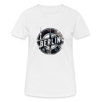 Berlin Grunge Design Alexanderplatz Berliner Bär - Frauen T-Shirt atmungsaktiv - Weiß - Vorne - AI Model Female 172 dark (172cm)