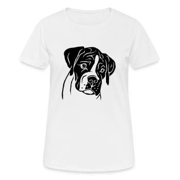 Boxer Welpe - Frauen T-Shirt atmungsaktiv - Weiß - Vorne - AI Model Female 172 dark (172cm)
