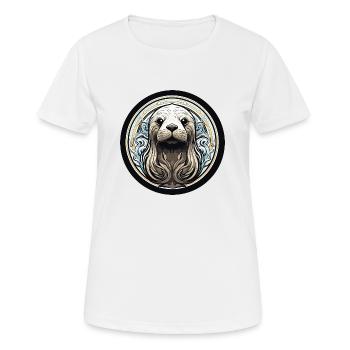 seehund walross - Frauen T-Shirt atmungsaktiv - Weiß - Vorne - AI Model Female 172 dark (172cm)