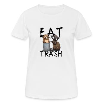 Waschbär Waldtier Lustig - Frauen T-Shirt atmungsaktiv - Weiß - Vorne - AI Model Female 172 dark (172cm)