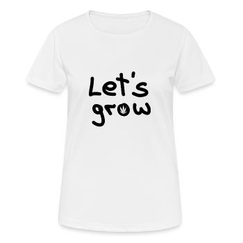 Let's grow - Women's Breathable T-Shirt - white - Front - AI Model Female 172 dark (172cm)