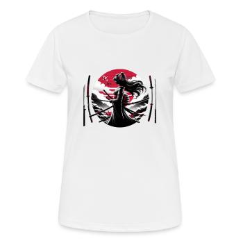 Samurai Girl katana - Women's Breathable T-Shirt - white - Front - AI Model Female 172 dark (172cm)