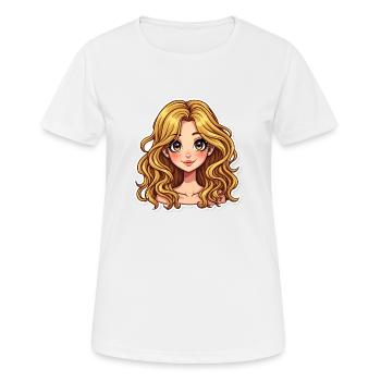 SPAGHETTI-MÄDCHEN - Frauen T-Shirt atmungsaktiv - Weiß - Vorne - AI Model Female 172 dark (172cm)