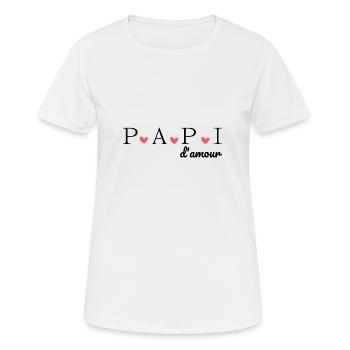 Opa der Liebe - Frauen T-Shirt atmungsaktiv - Weiß - Vorne - AI Model Female 172 dark (172cm)