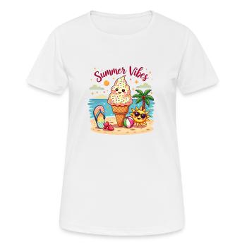 AMBIANCE ESTIVALE - T-shirt respirant Femme - blanc - Devant - AI Model Female 172 dark (172cm)