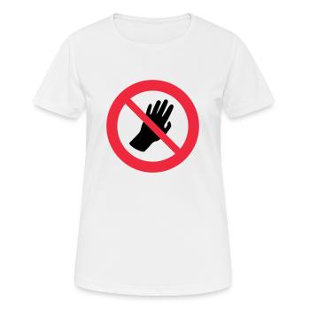 Transparent: Please don't touch me Autism Asperger - Women's Breathable T-Shirt - white - Front - AI Model Female 172 dark (172cm)