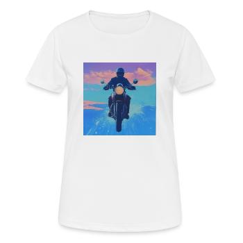 Moto - T-shirt respirant Femme - blanc - Devant - AI Model Female 172 dark (172cm)