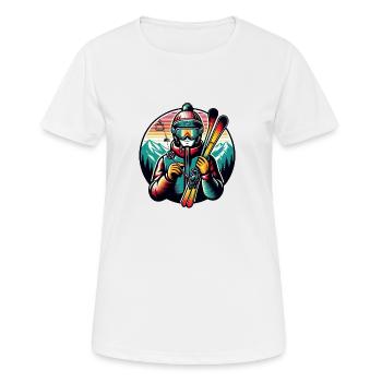 Ski Instructor Gifts - Women's Breathable T-Shirt - white - Front - AI Model Female 172 dark (172cm)
