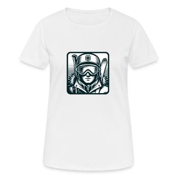 Ski Instructor Gifts - Women's Breathable T-Shirt - white - Front - AI Model Female 172 dark (172cm)