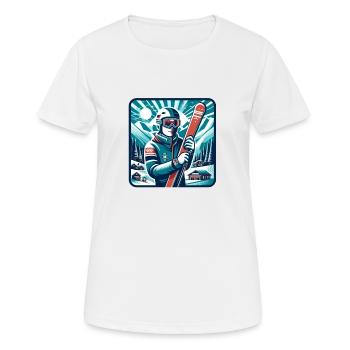 Ski Instructor Gifts - Women's Breathable T-Shirt - white - Front - AI Model Female 172 dark (172cm)