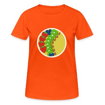 Smoothie Bowl - Frauen T-Shirt atmungsaktiv - Neonorange - Vorne - AI Model Female 172 dark (172cm)