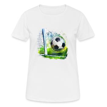 Le football, une passion qui unit - T-shirt respirant Femme - blanc - Devant - AI Model Female 172 dark (172cm)